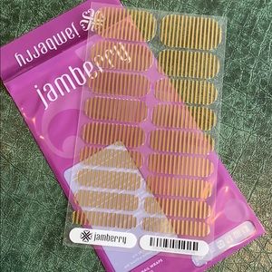 Jamberry - Gold Pinstripes on Clear - Nail Wraps